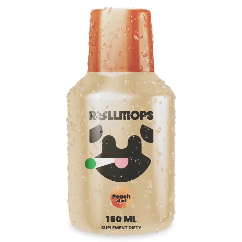 Rollshot Peach 150 ml — butelka na białym tle